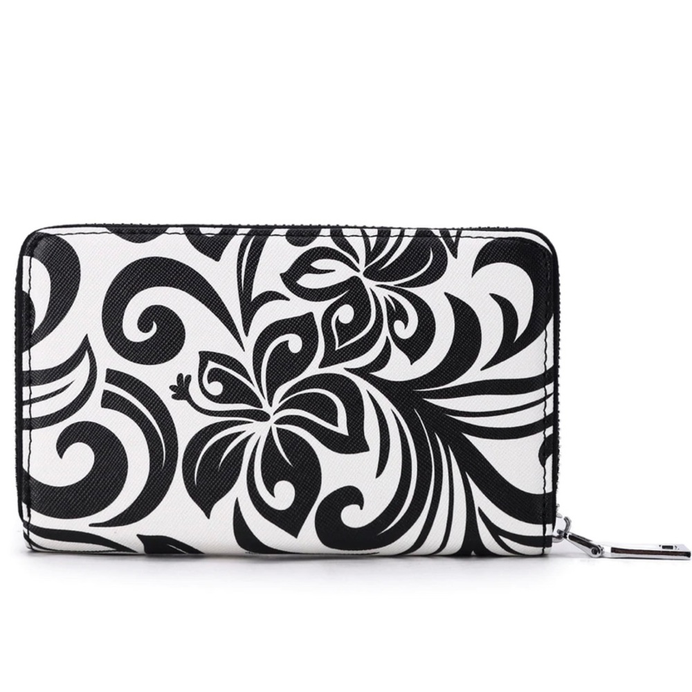 Wallet Chloe Hibiscus Black by Happy Wahine